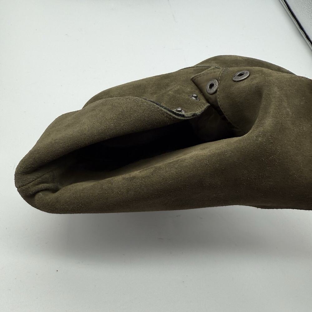 NWOB Mia DARK GREEN Suede Leather Boots DUKE Size 8 Womens Booties Witchy Goth - Picture 3 of 11